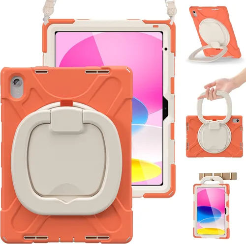 Vista 15 de BRAECN Funda para iPad (A16) de 11ª/10ª generación de 11 pulgadas/10.9 pulgadas 2025/2022, funda de silicona resistente con protector de pantalla