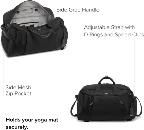 Vista 3 de TUMI - Voyageur Malta DuffelMochila - Bolsa de viaje premium, NegroPlomizo