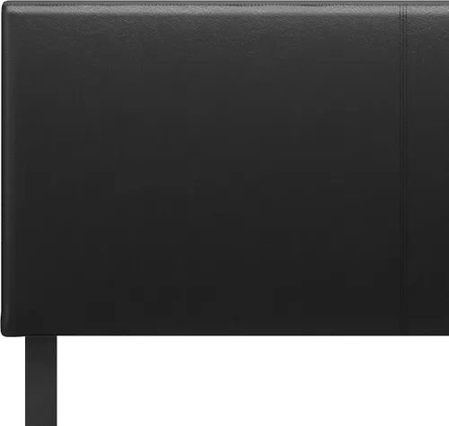 Vista 10 de FURINNO Pessac - Plataforma tapizada de piel sintética, individual, color negro