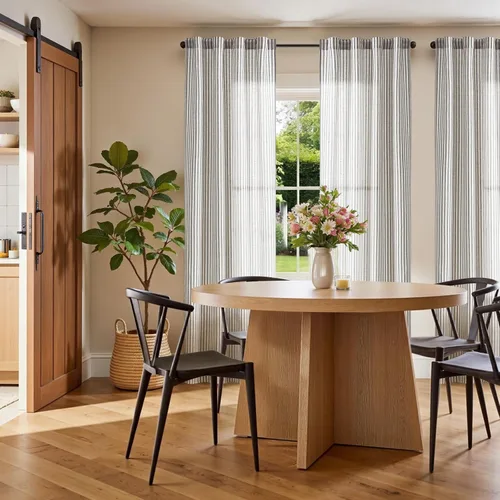 Vista 29 de jinchan Linen Blackout Curtains Back Tab 96 Inch 2 Panels Striped Blue Blue Stripe Lined