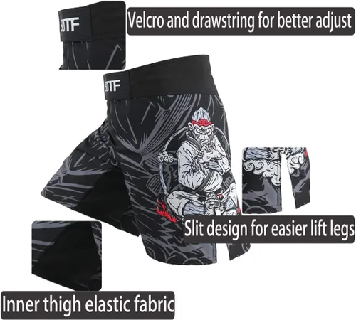 Vista 3 de Pantalones cortos transpirables para correr, MMA, boxeo, fitness, deportes
