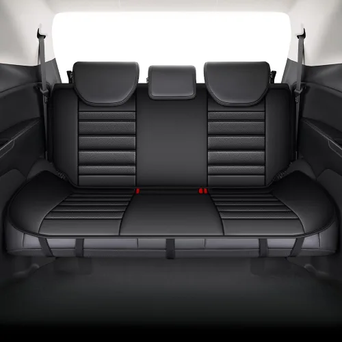 Vista 5 de JOJ Funda de asiento de automóvil para Cadillac XT6, fundas de asiento de automóvil para automóviles 2020-2026, fundas de asiento de automóvil Negro