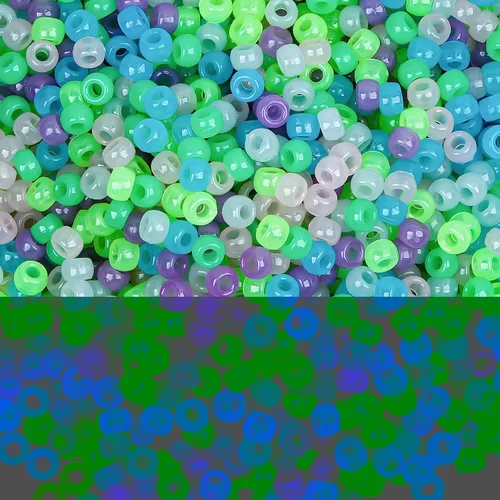 Vista 10 de Cuentas de Pony de Plástico Coloridas para Pulsera para Hacer Joyas para Pulseras de Amistad 6x9mm Multicolor para Cuentas Trenzado de Cabello