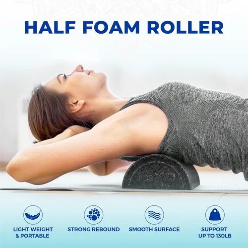 Vista 2 de Yes4All High-Density EPP Half Round Back Roller Foam, Exercise Foam Roller for Yoga, Pilates & Stretching - 12, 18, 24, 36 inch