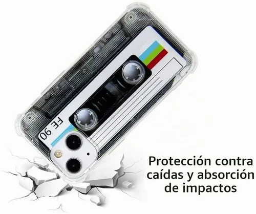 Vista 7 de FAteamll Funda para iPhone 13 Mini, acabado mate, resistente, suave, con esquinas reforzadas, TPU suave, parachoques retro, funda de cinta de casete