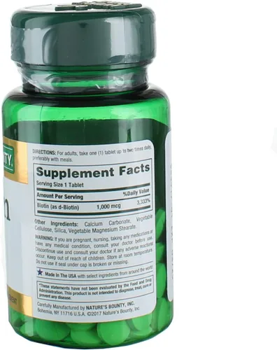 Vista 3 de Nature's Bounty Energy Health Comprimidos recubiertos de biotina, 1000 mcg, 100 unidades (1 paquete)
