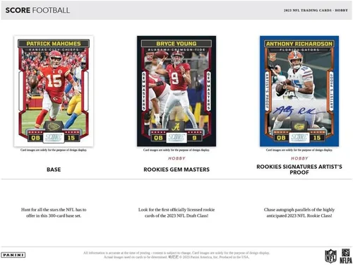 Vista 2 de Caja Hobby de Fútbol Americano Panini Score 2023 - 10 Paquetes