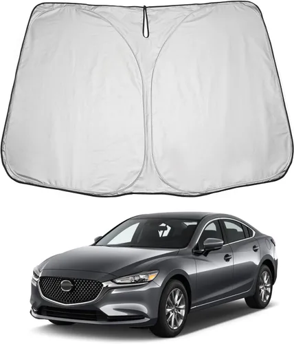 Vista 44 de LUWU Parasol para parabrisas para Dodge RAM 1500 y 2500 2009-2018 - Parasol para ventana delantera con bloqueo de rayos UV