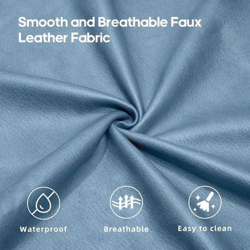 Vista 5 de LLappuil Sofá modular modular, sofá convertible en forma de L con almacenamiento, tela de piel sintética impermeable para sala de estar, 86.2