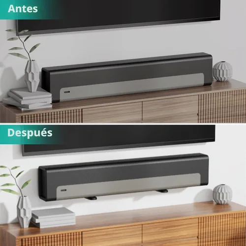 Vista 7 de WALI Soporte de pared para altavoz de canal central, soporte de pared universal para barra de sonido con capacidad para hasta 33 libras, los brazos