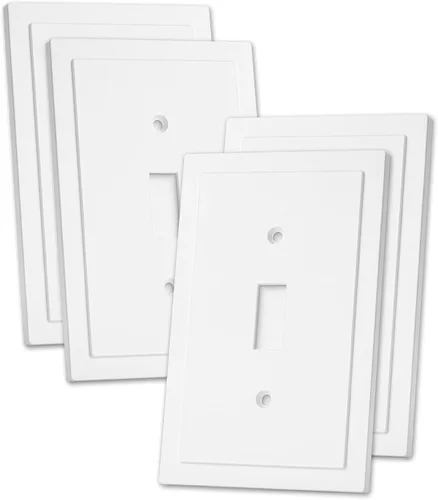 Vista 24 de Cubiertas para interruptores de luz azul Bates - Paquete de 2, cubierta de placa de salida, cubiertas de interruptor con luz azul