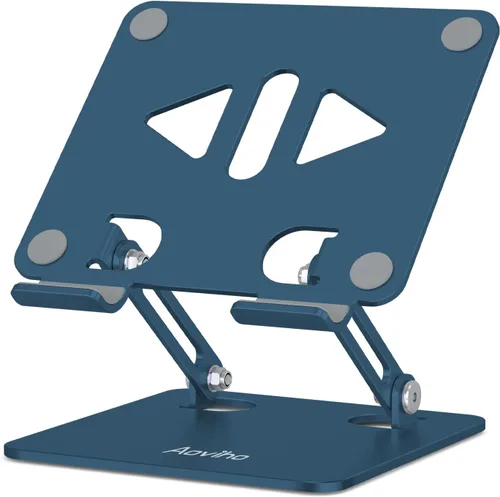 Vista 11 de Aoviho - Soporte para tableta portátil para escritorio, soporte de escritorio ajustable para tableta, soporte de aluminio plegable para iPad Pro