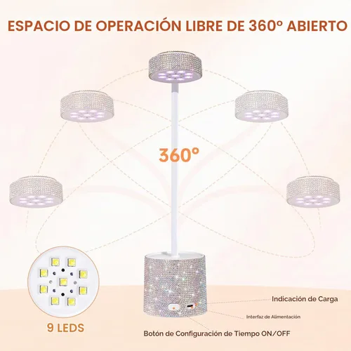 Vista 7 de Lámpara de uñas LED UV, mini luz UV para esmalte de uñas de gel, secador de uñas LED recargable, secado rápido, lámpara de uñas UV para el hogar