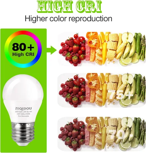 Vista 6 de Bombillas LED de bajo vatio, equivalente a 1.5 W, 15 W, bombilla LED A15 de 15 W, bombillas LED A15 de 15 W, blanco suave, 2700 K, baja potencia