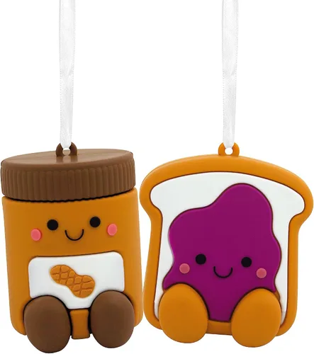 Vista 9 de Hallmark Better Together Adornos Magnéticos de Navidad de Fresa y Chocolate para Árbol, Juego de 2