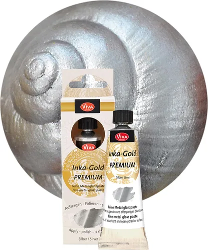 Vista 9 de Viva Decor® Inka Gold Premium Set (oro, oro rosa, oro viejo, 3 x 1,41 oz) pintura acrílica metálica - juego de pintura artesanal - pinturas