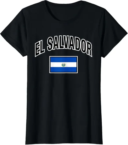 Vista 33 de Camiseta salvadoreña Orgullosa Bandera de El Salvador, Negro