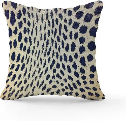 Vista 2 de Fundas de almohada de antílope con estampado de animales negros y marrones para exteriores, impermeables, con manchas negras, 24 x 24 pulgadas