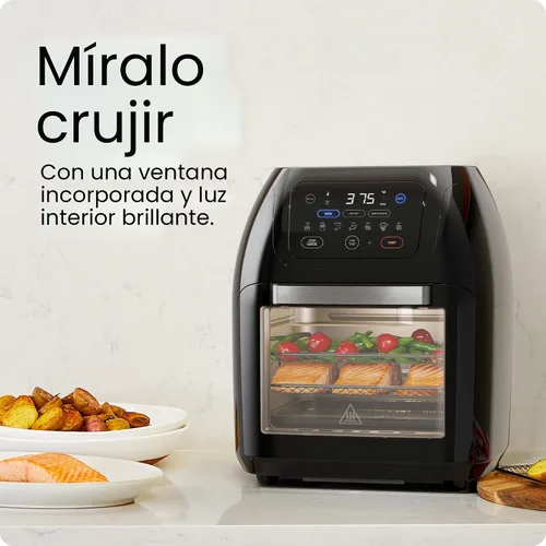 Vista 7 de CHEFMAN Freidora de aire digital multifuncional+ asador, deshidratador, horno de convección, 17 ajustes preestablecidos de pantalla táctil