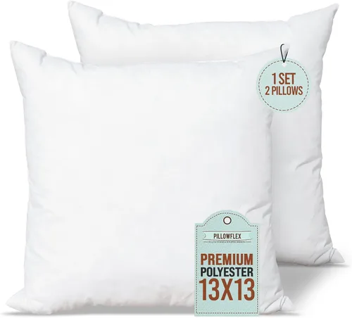 Vista 26 de Pillowflex Relleno de almohada de poliéster de alta calidad, 12 x 16 pulgadas, forma de almohada rectangular, lavable a máquina, soportes suaves