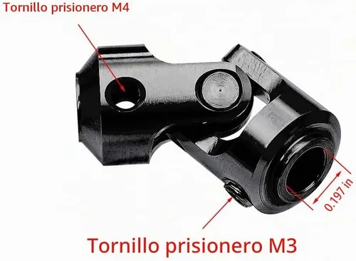 Vista 5 de Eje de transmisión de acero cortado a la longitud, eje de transmisión universal para 1/10 RC Crawler LCG Rigs Sportys Scalers Capra SCX10 Pro Negro