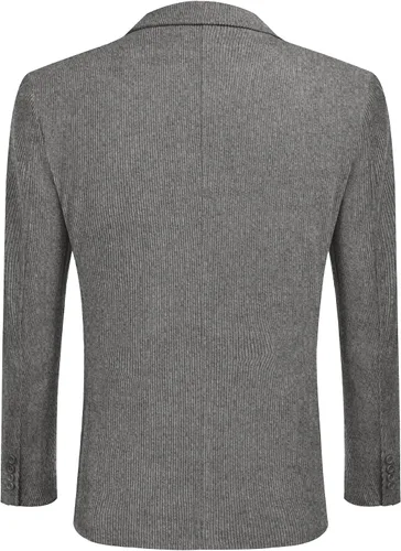 Vista 5 de COOFADNY - Blazer casual de pana para hombre, ajuste clásico, con dos botones, con solapa de muesca