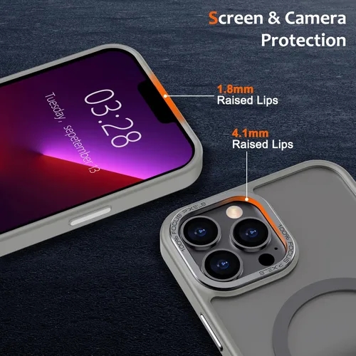 Vista 799 de Anuck - Funda magnética para iPhone 11 compatible con MagSafe, carcasa trasera mate translúcida dura, borde de TPU, delgada, resistente a impactos
