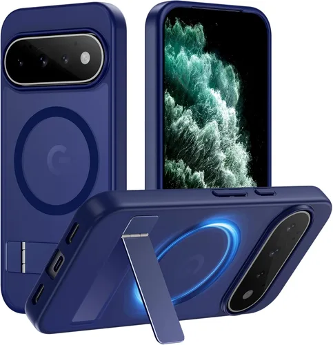 Vista 43 de Hualele - Funda magnética para Samsung Galaxy S24 Plus/S25 Plus con soporte de metal, [compatible con MagSafe]