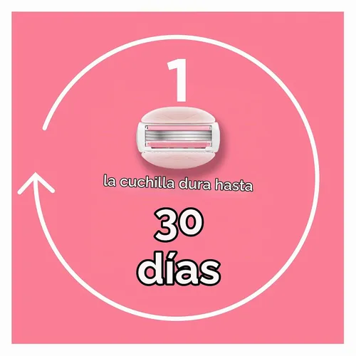 Vista 2 de Gillette Venus ComfortGlide - Rastrillo de afeitar para mujer, té blanco (1 mango + 4 cuchillas de repuesto)