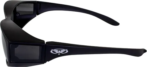 Vista 3 de 2 pares de gafas de seguridad Escort Fit sobre marcos negros transparentes + lentes ahumadas