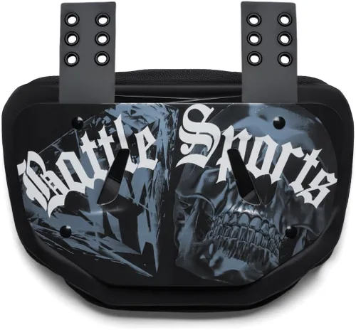 Vista 20 de Battle Sports Placa de espalda de fútbol novedosa – Protector de espalda inferior de carcasa dura con espuma contorneada para protección de alto
