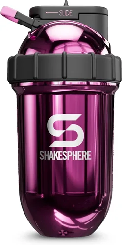 Vista 13 de SHAKESPHERE Botella agitadora de acero inoxidable - Botella agitadora de proteína aislada de 24 oz para bebidas frías y calientes - Ideal