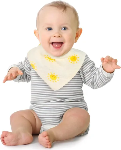 Vista 2 de Accmor Muslin Baby Bibs, Soft Baby Bandana Drool Bibs for Baby Girls Boys, Bib for Drooling Teething