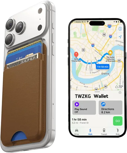 Vista 17 de TWZKG para cartera MagSafe, soporte de 3 tarjetas para funda de teléfono 2-Negro
