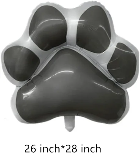 Vista 3 de USINNOEM - 6 globos de Mylar con forma de pata de hueso para fiesta de perro, fiesta temática, fiesta de animales, decoración de fiesta de feliz