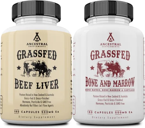Vista 8 de Ancestral Supplements - Cápsulas de colágeno de carne de res alimentada con hierba, 180