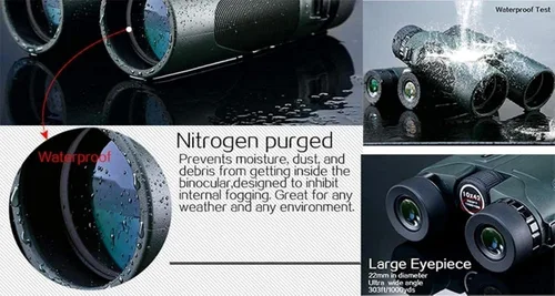 Vista 5 de Telescopio Binoculares para Exteriores Telescopio de visi243;n Nocturna de Bajo Nivel de luz Ocular Grande Profesional Telescopio de Metal Campo