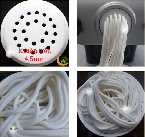Vista 3 de Espaguetis, disco con forma de pasta Udon para máquina automática de pasta y fideos Philips, disco compatible con máquina de pasta Philips accesorio