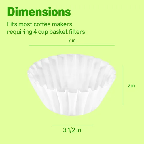 Vista 4 de Amazon Basics Filtros de café para cafeteras de 1 a 4 tazas, color blanco, 200