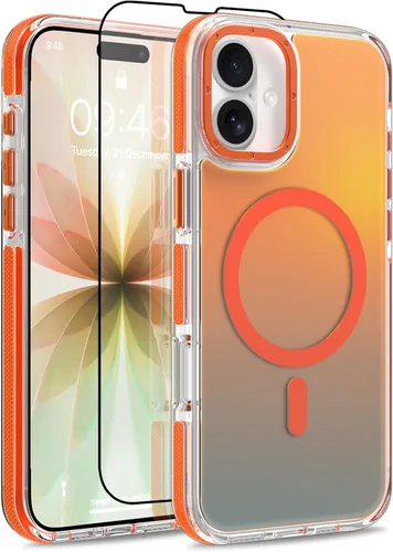 Vista 221 de Funda magnética para Google Pixel 10 Pro XL [compatible con Magsafe] [bonito diseño fluorescente de moda] a prueba de golpes, delgada, translúcida