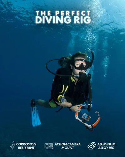 Vista 3 de Movo GB-U80T Equipo de buceo submarino con soportes de zapata fría, correa – Compatible con GoPro Hero, HERO6, HERO7, HERO8, HERO9, HERO10, HERO11