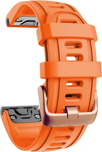 Vista 11 de Correa de reloj de liberación rápida pulsera de silicona para Garmin Fenix 5S 5X 5Plus 6S 6X 6 Pro oro rosa hebilla pulsera deportiva