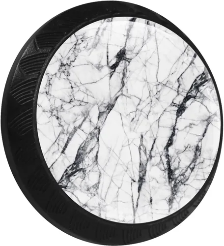 Vista 8 de LORVIES Paquete de 4 pomos decorativos de gabinete de 1.37 pulgadas, vidrio ABS redondo negro con un solo agujero, manijas de puerta de cajón