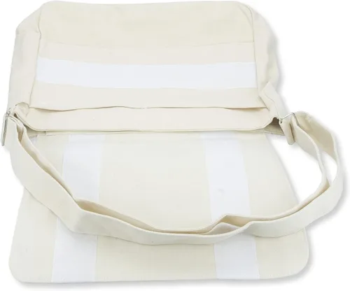 Vista 4 de Bolsa de mensajero de lona, bolsa cruzada de hombro, diseño simple, gruesa y resistente