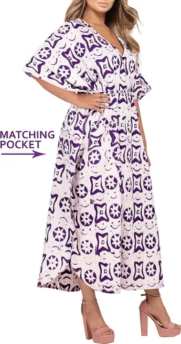 Vista 3 de LA LEELA Women's Kaftan Evening Gown Dress