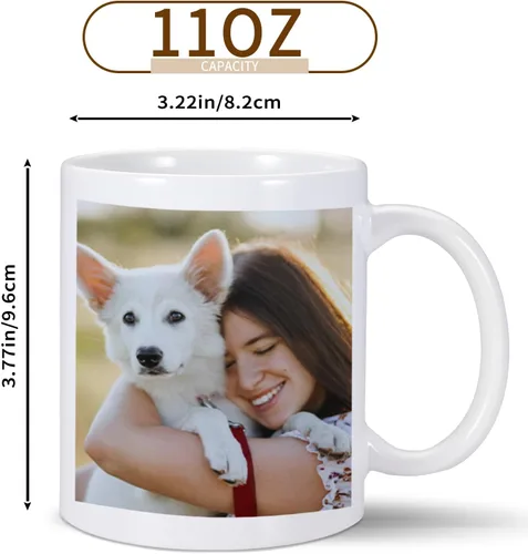 Vista 7 de Taza de café personalizada, taza personalizada con texto fotográfico y logotipo, regalo personalizado para cumpleaños, aniversario, Navidad, tazas
