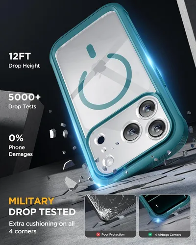 Vista 355 de Miracase Serie de vidrio para iPhone 11 de 6.1 pulgadas, funda protectora de cuerpo completo resistente mejorada con protector de pantalla de vidrio