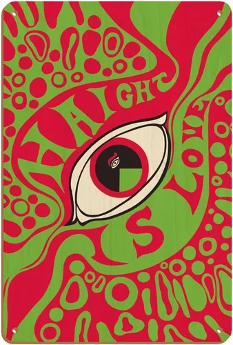 Vista 5 de Haight is Love Haight-Ashbury San Francisco - Summer of Love - Arte pop psicodélico vintage por Martin Jacobs c.1967-8 x 12 pulgadas - Cartel