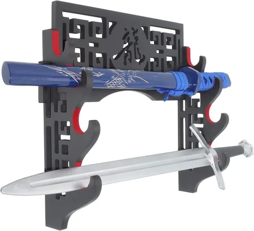 Vista 3 de Wzqwqj - Soporte de pared acolchado de terciopelo para espada Katana, soporte para espada B