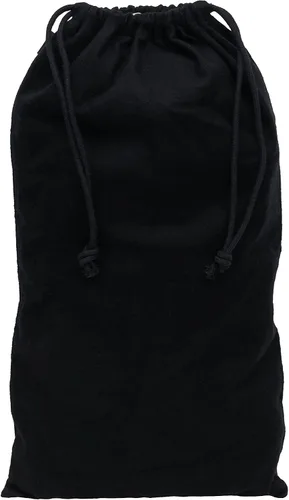 Vista 7 de Bolsa para zapatos individual de franela beige con cierre de cordón, Negro